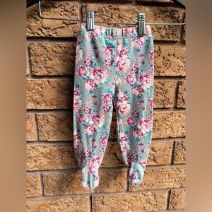 ▪️ 10/$25- Nicole Miller Floral Footed Cotton‎ Blend Pants